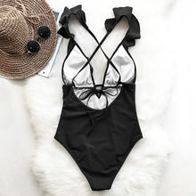 Load image into Gallery viewer, Ruffle V-neck Beach Wear
