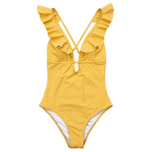 Load image into Gallery viewer, Ruffle V-neck Beach Wear
