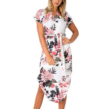 Load image into Gallery viewer, Geometric Print Mini Sundress with Belt