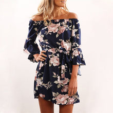Load image into Gallery viewer, Geometric Print Mini Sundress with Belt