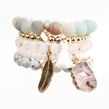 Load image into Gallery viewer, Exquisite Stone Leaf Pendant Bracelet Sets