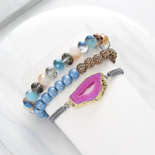 Load image into Gallery viewer, Exquisite Stone Leaf Pendant Bracelet Sets