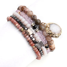 Load image into Gallery viewer, Exquisite Stone Leaf Pendant Bracelet Sets