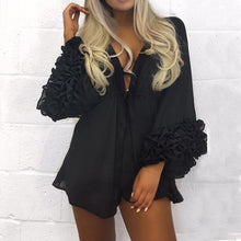 Load image into Gallery viewer, Long Sleeve Ruffles Bikini Cover Up
