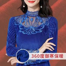 Load image into Gallery viewer, Long Sleeve Stand Collar Stylish Velvet Tops
