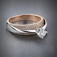 Load image into Gallery viewer, Stainless Steel Silver Rose Gold Ring
