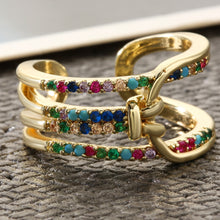 Load image into Gallery viewer, Colorful Fashion Adjustable Ring