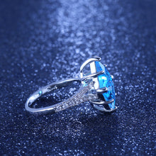 Load image into Gallery viewer, Gorgeous Blue Triangle Diamond Ring