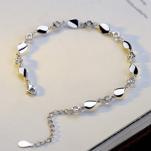 Beautiful Nine Crystal Silver Bracelet