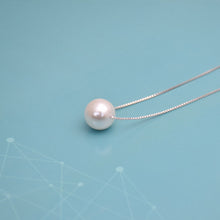 Load image into Gallery viewer, Silver Box Chain Pearl Necklace