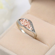Load image into Gallery viewer, Adorable Silver Heart Mom Ring