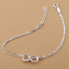 Load image into Gallery viewer, Infinity Silver Lucky Bracelet