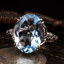 Load image into Gallery viewer, Charming Natural Water Sapphire Ring