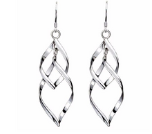 Load image into Gallery viewer, Double Drop Silver Earrings