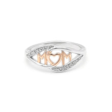 Load image into Gallery viewer, Adorable Silver Heart Mom Ring