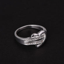 Load image into Gallery viewer, Silver Heart Love Ring