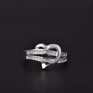 Silver Heart Love Ring