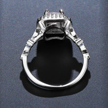 Load image into Gallery viewer, Pink Square Crystal Silver Ring