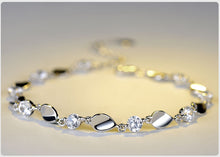 Load image into Gallery viewer, Beautiful Nine Crystal Silver Bracelet