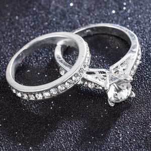 Crystal Charm Lovers Ring