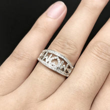 Load image into Gallery viewer, Silver Heart Rhinestone Ring