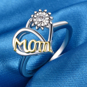 Love Mom Sunflower Ring