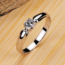 Load image into Gallery viewer, Luxury Round Stone Sterling Silver Ring