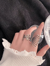 Load image into Gallery viewer, Stainless Steel Butterfly Wing Adjustable Ring