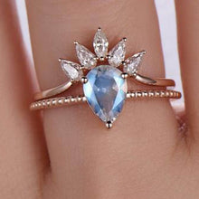 Load image into Gallery viewer, Natural Blue Moonstone Ring Set