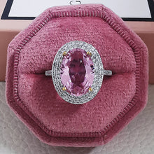 Load image into Gallery viewer, Luxury Pink Oval Zircon Ring