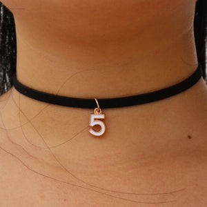 Women Black Velvet Suede Leather Choker Necklaces