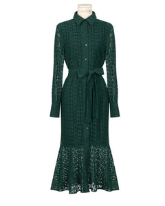 Vintage Hollow-Out Lace Dress