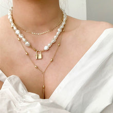 Load image into Gallery viewer, Multi-layer Imitation Irregular Pearls Necklace